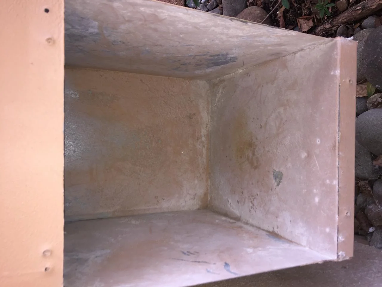 Second duct after cleaning — spotless interior