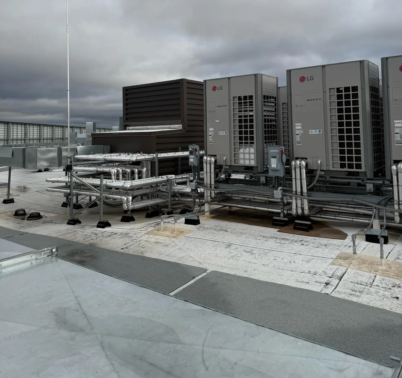 Rooftop HVAC system at Springs Living Apartments Vancouver Waterfront